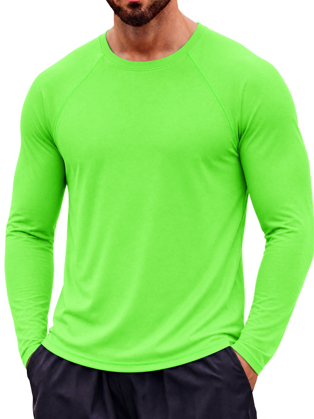 Aoysky Mens Green UV Athletic Shirt