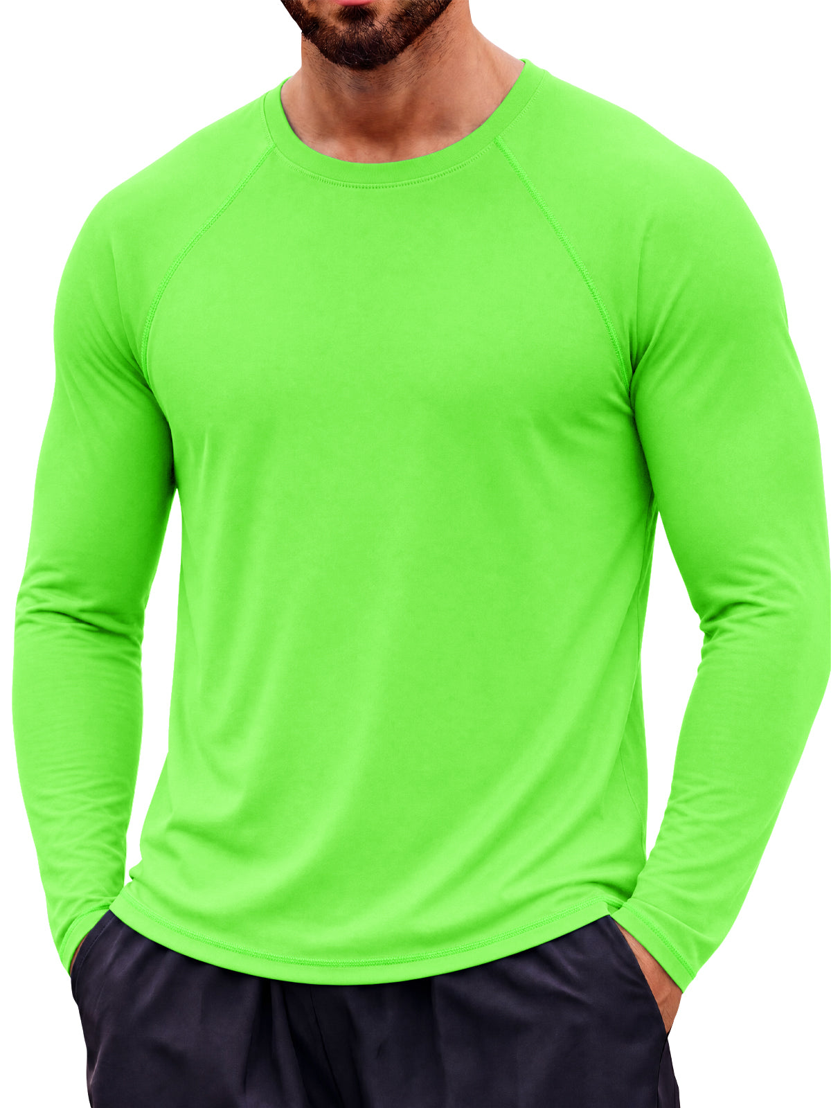 Aoysky Mens Green UV Athletic Shirt