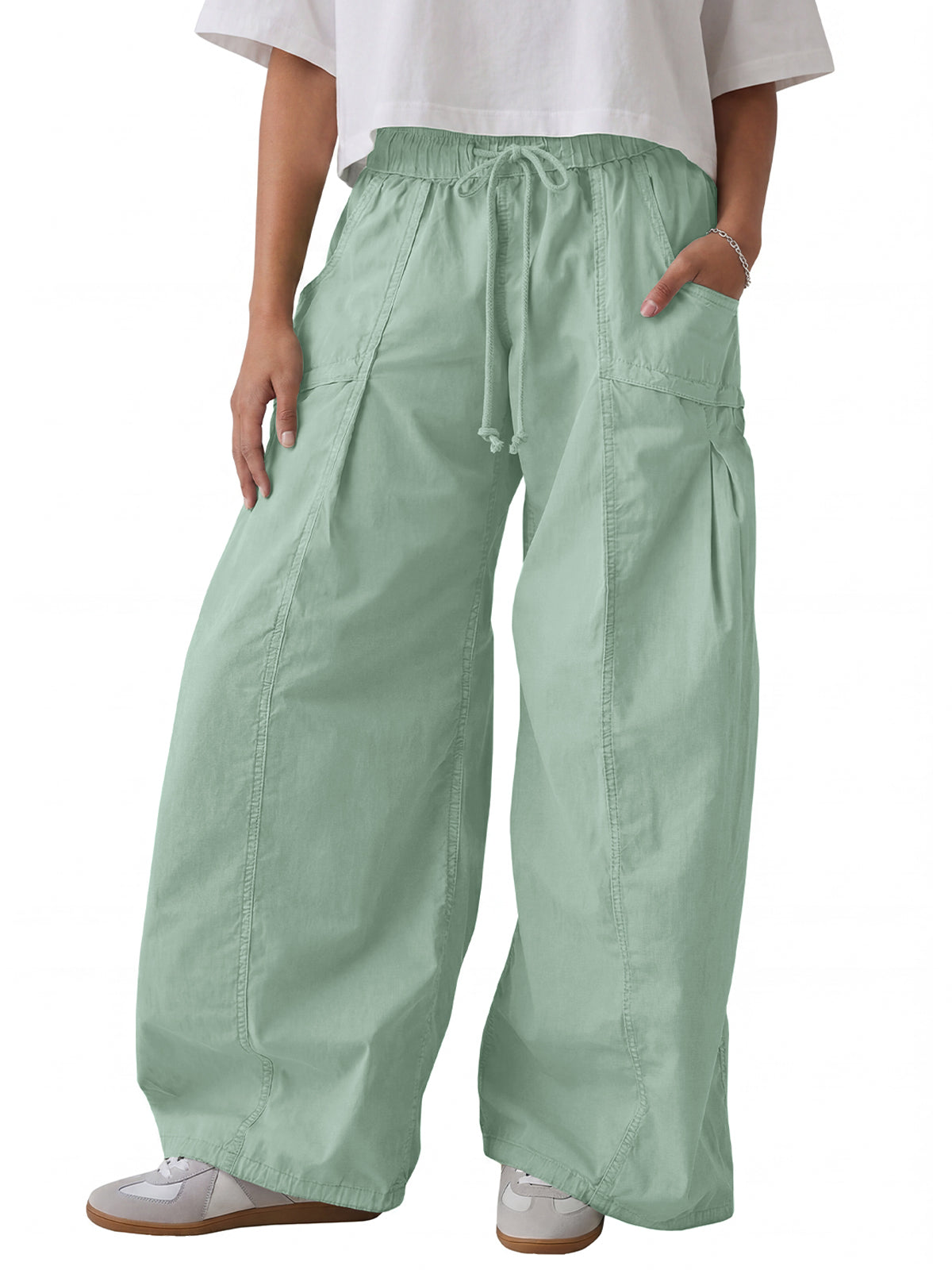 Aoysky Womens Green Cargo Pants