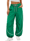 Aoysky Womens Green Parachute Track Pants