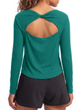 Aoysky Womens Green Open Back Top
