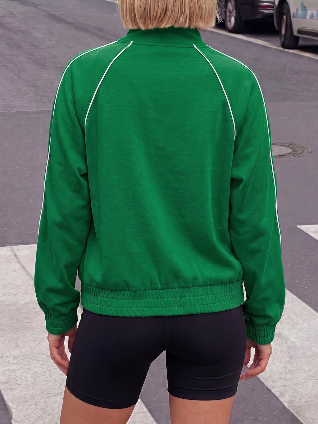 Aoysky Womens Green Full Zip Jacket