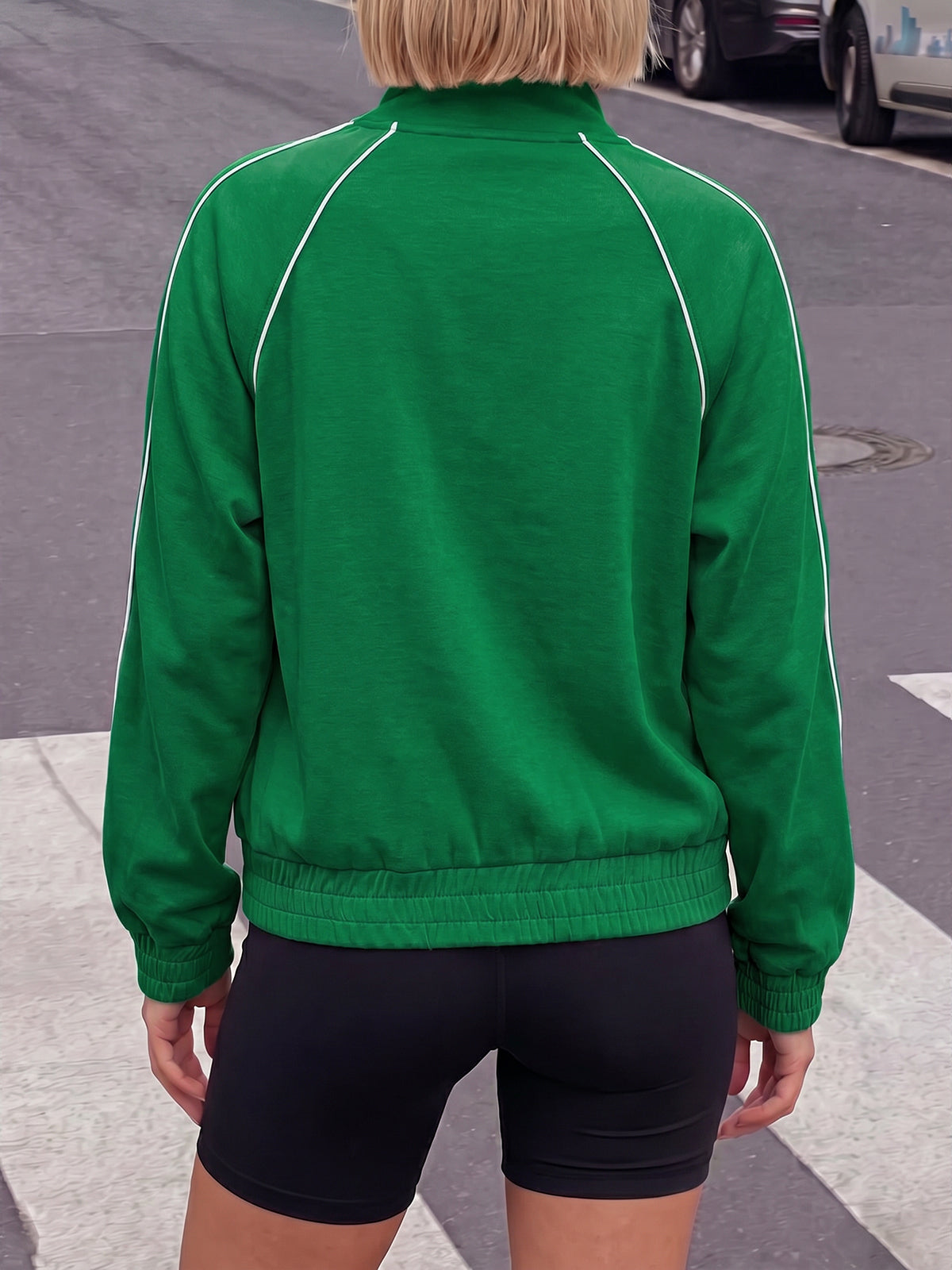 Aoysky Womens Green Full Zip Jacket