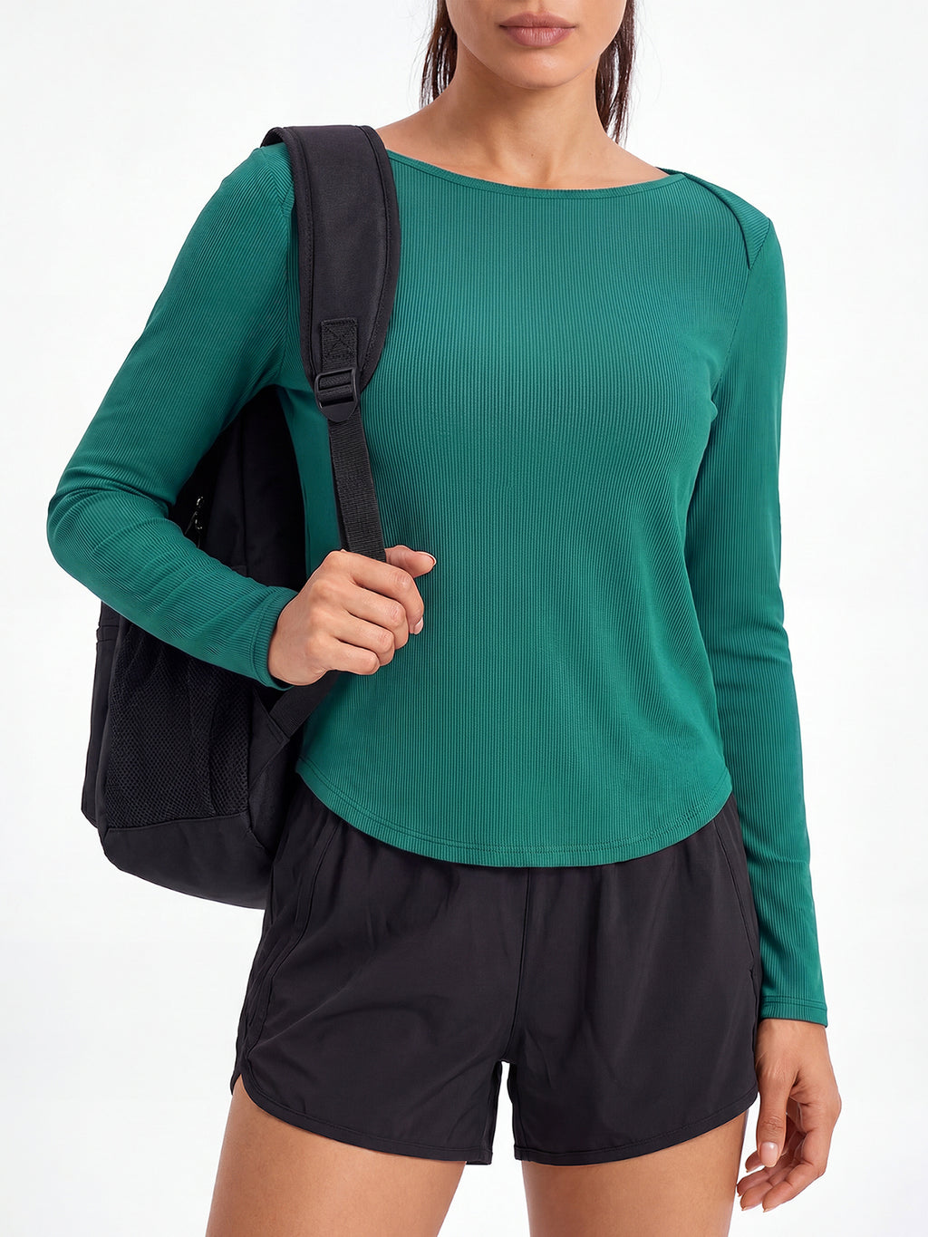 Aoysky Womens Green Open Back Top