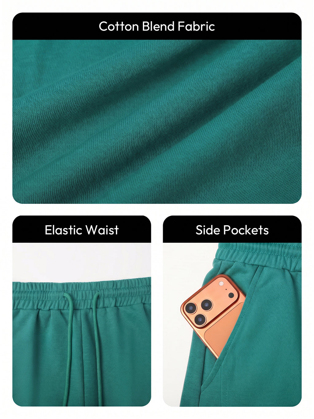 Aoysky Mens Green Baggy Sweatpants