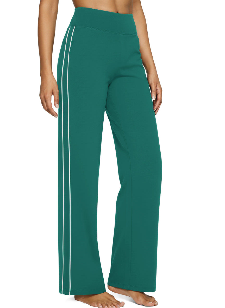 Aoysky Womens Green Wide Leg Yoga Pants