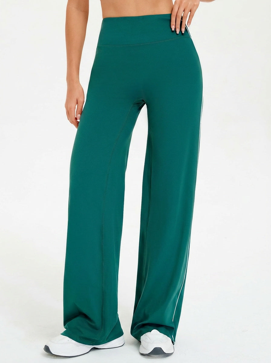 Aoysky Womens Green Wide Leg Yoga Pants