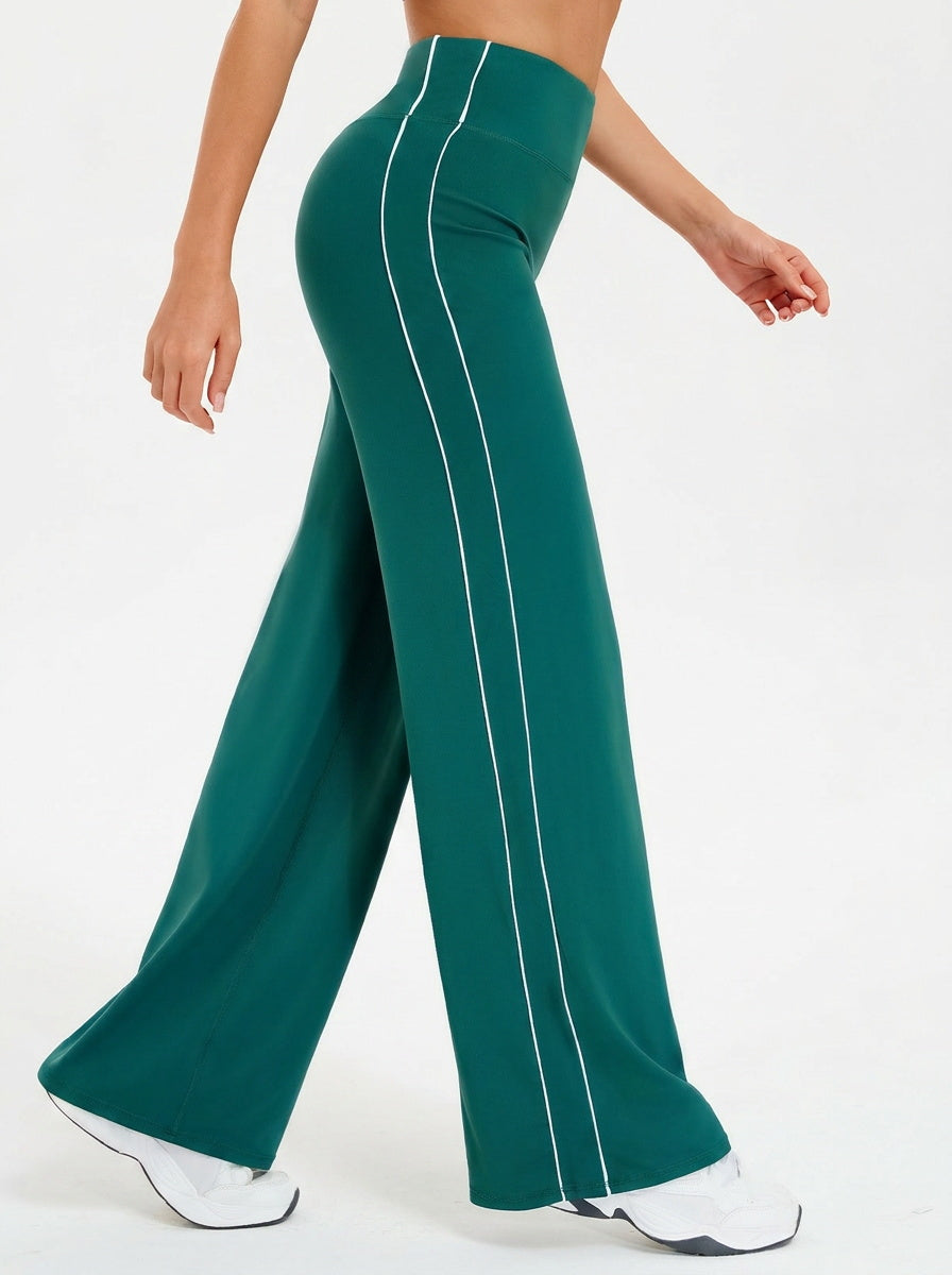 Aoysky Womens Green Wide Leg Yoga Pants
