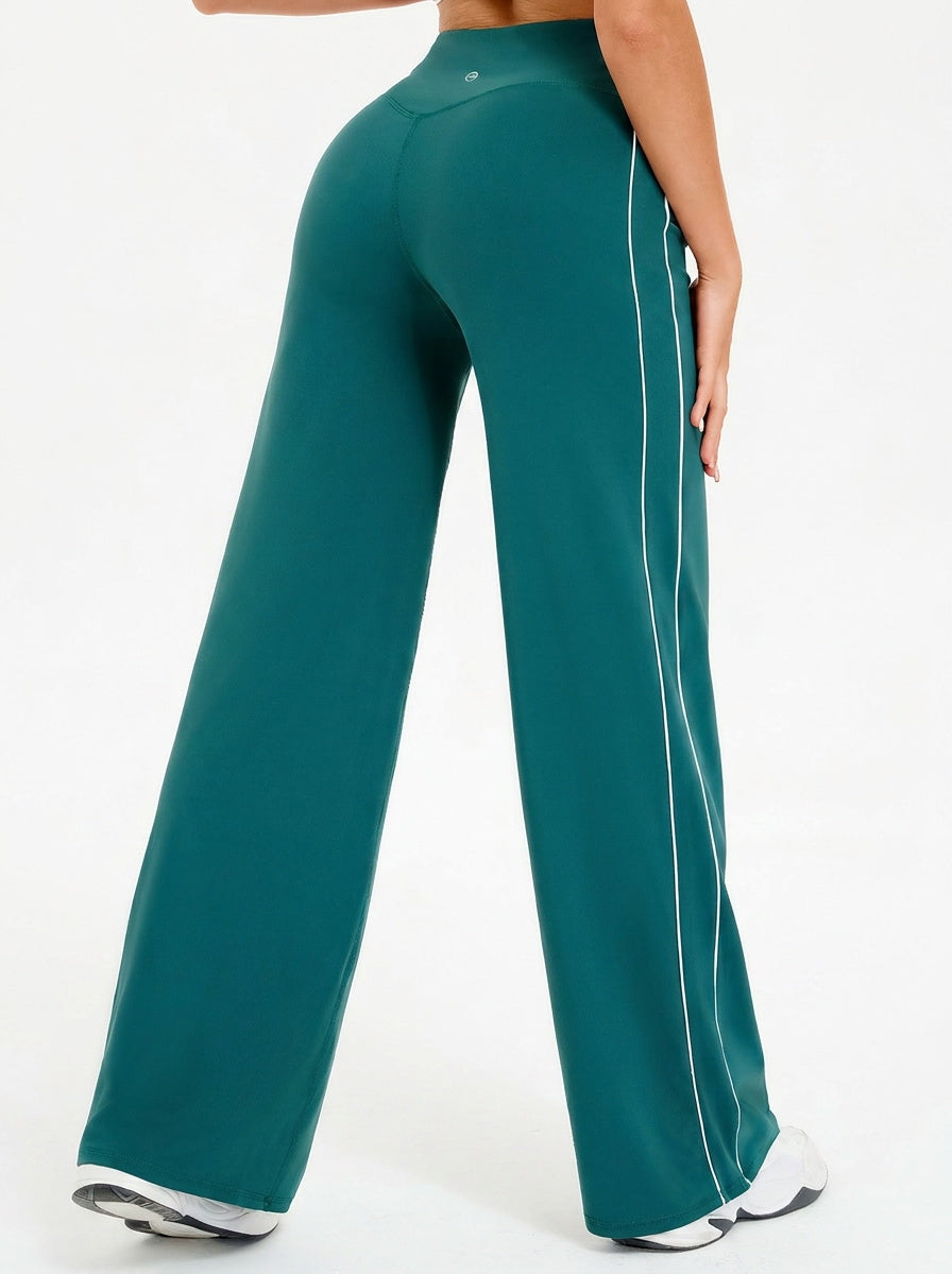 Aoysky Womens Green Wide Leg Yoga Pants
