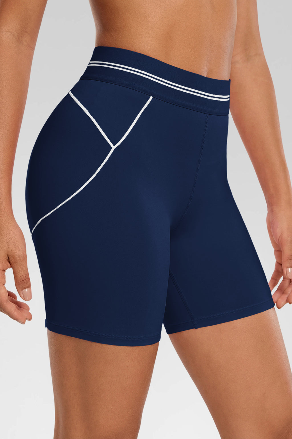 Aoysky Womens Dark Blue Buttery Soft Biker Shorts