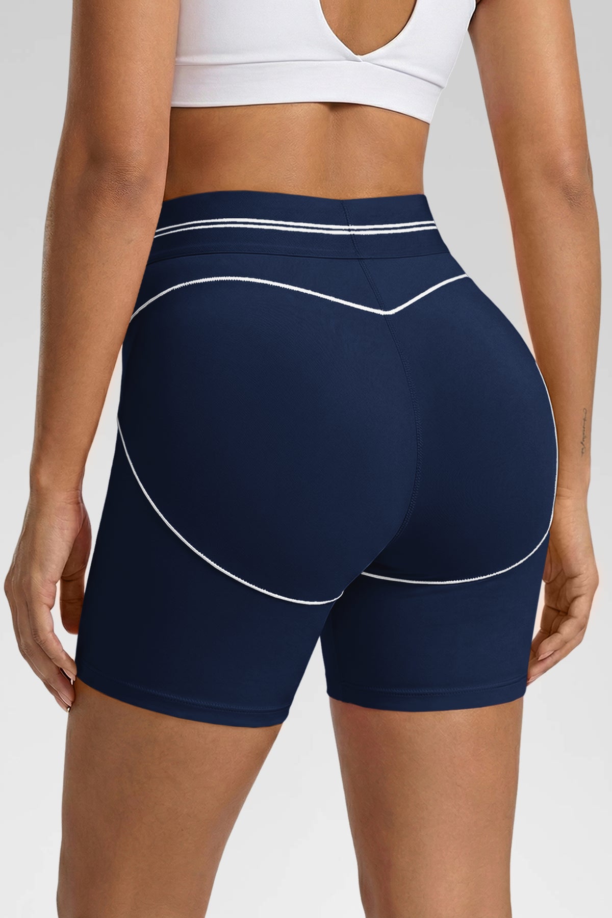 Aoysky Womens Dark Blue Buttery Soft Biker Shorts