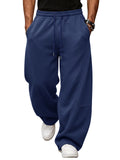 Aoysky Mens Dark Blue Baggy Sweatpants