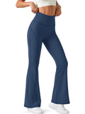 Aoysky Womens Dark Blue Flare Yoga Pants