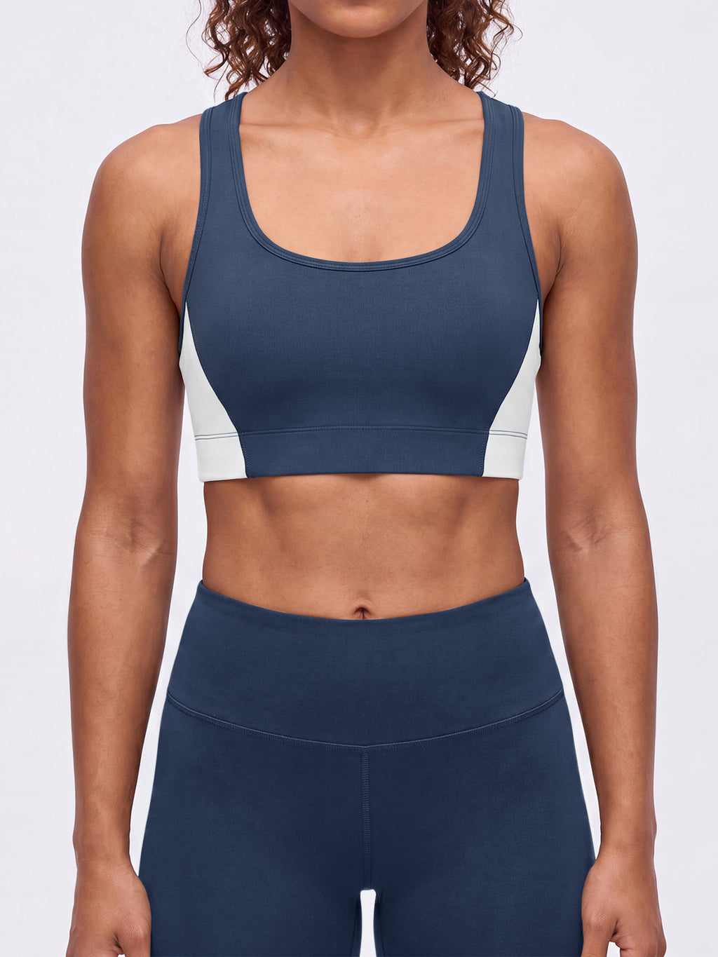 Aoysky Womens Dark Blue Racerback Sports Bra