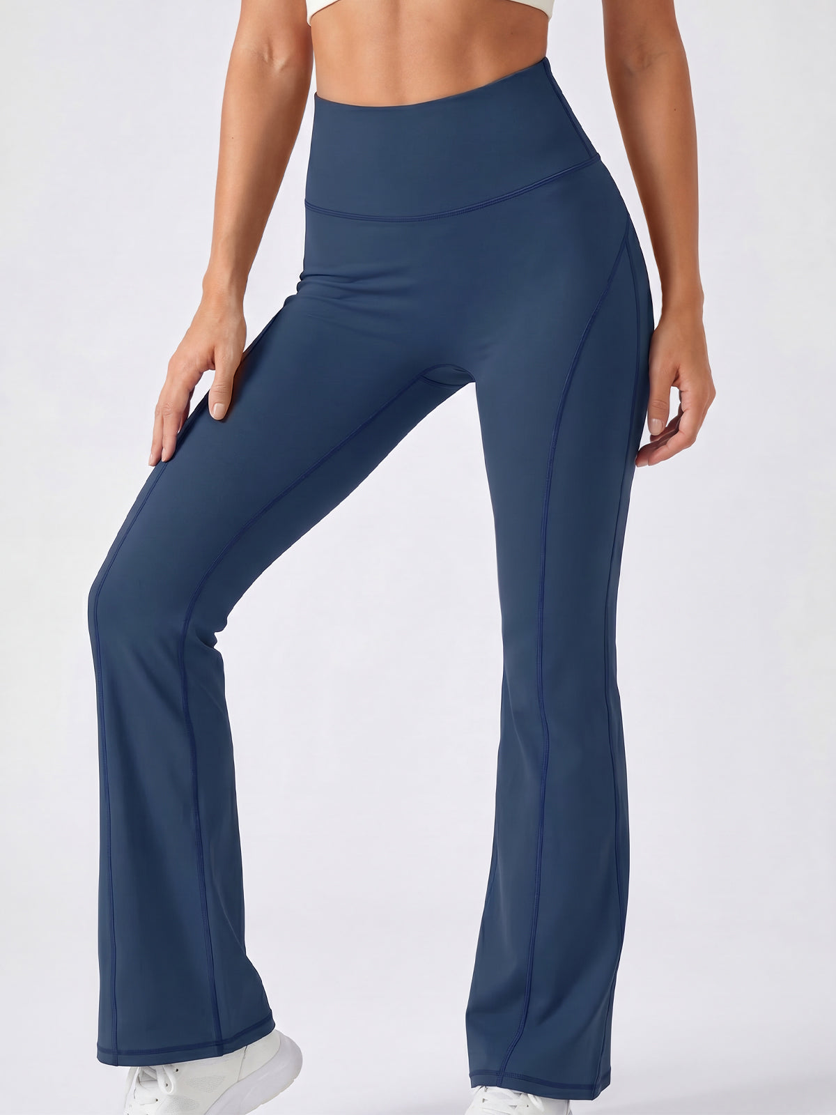 Aoysky Womens Dark Blue Flare Yoga Pants