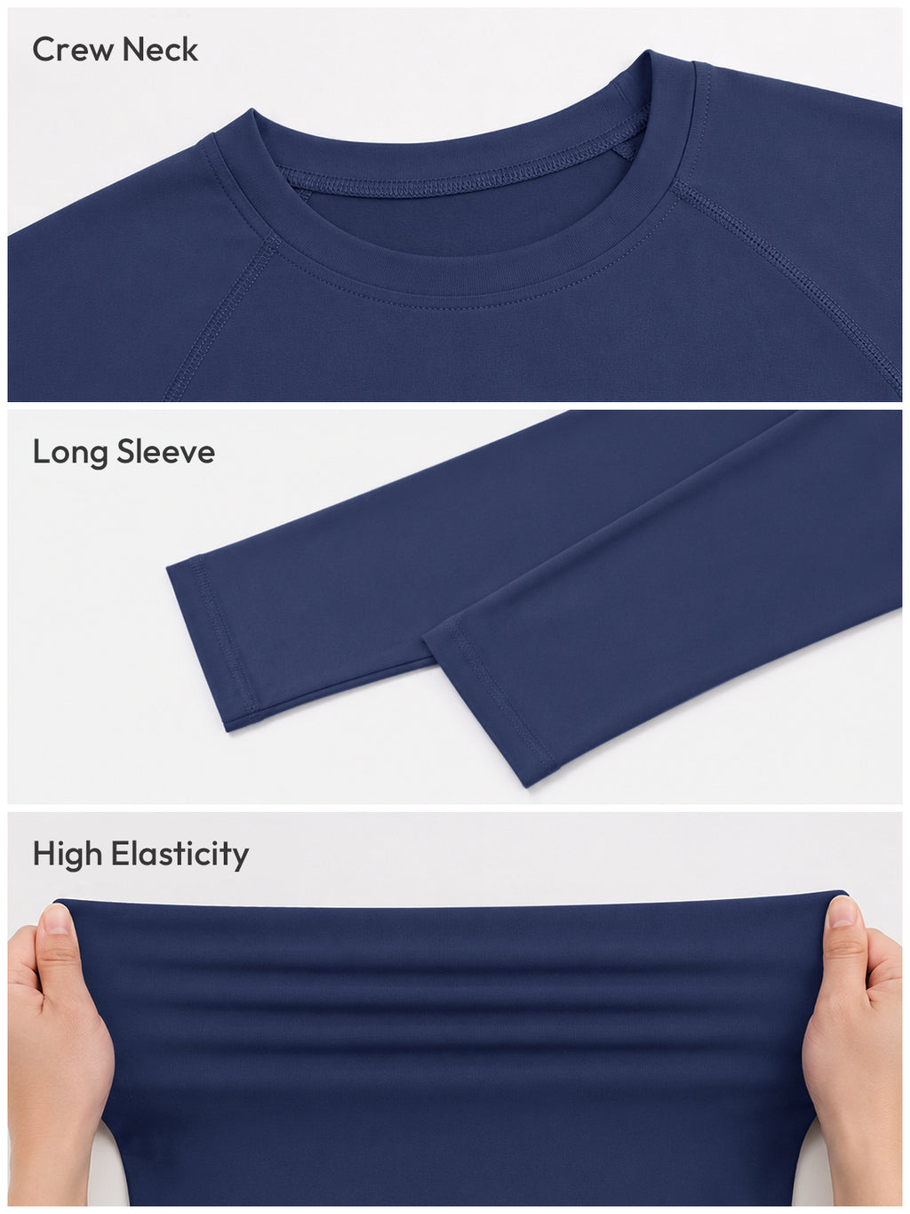 Aoysky Mens Dark Blue UV Athletic Shirt