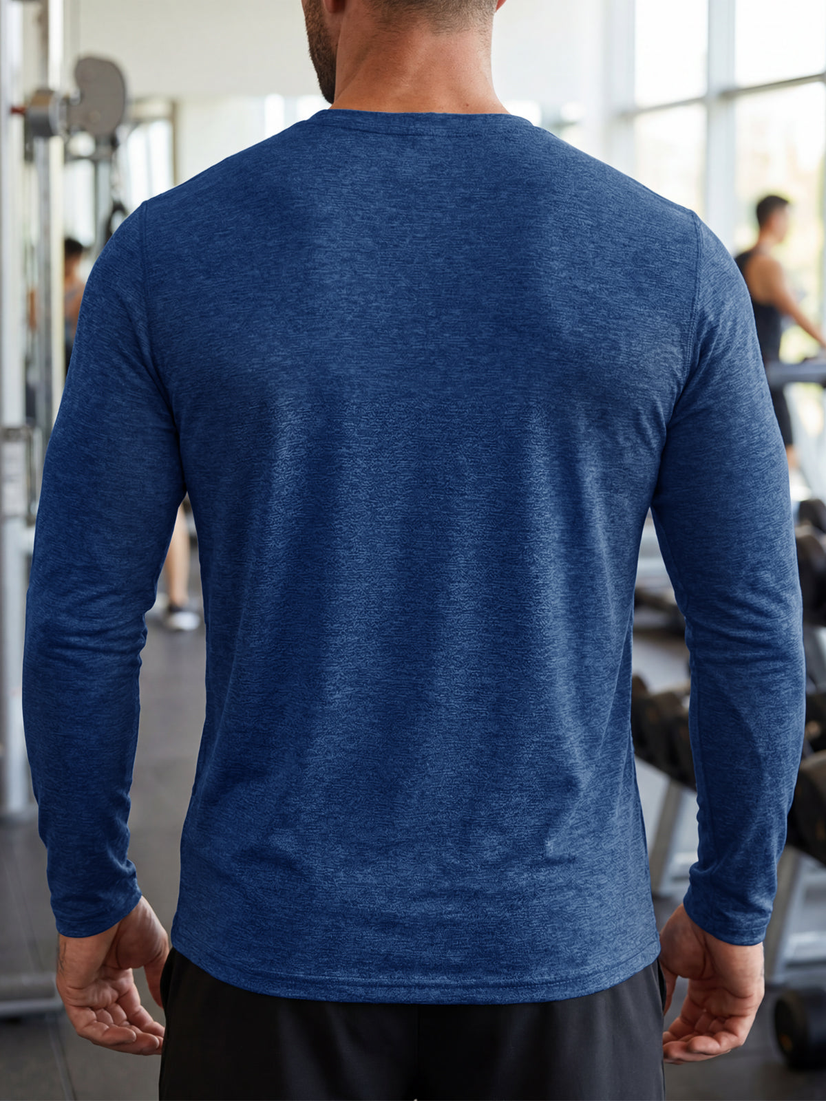Aoysky Mens Dark Blue Workout Shirt