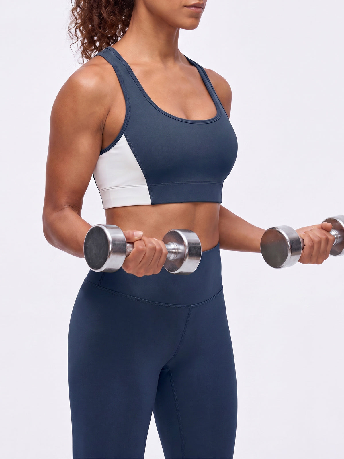 Aoysky Womens Dark Blue Racerback Sports Bra