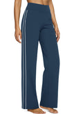 Aoysky Womens Dark Blue Wide Leg Yoga Pants