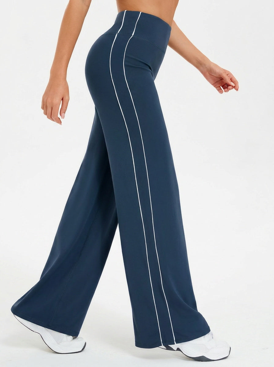 Aoysky Womens Dark Blue Wide Leg Yoga Pants
