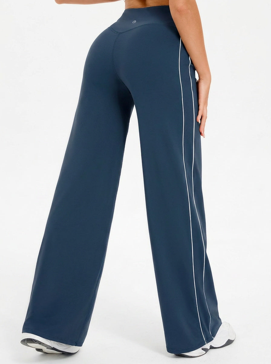 Aoysky Womens Dark Blue Wide Leg Yoga Pants