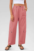 Aoysky Womens Dusty Pink Barrel Pants