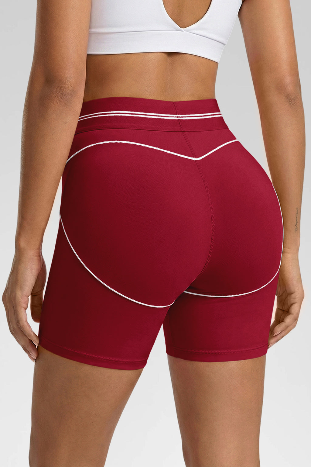 Aoysky Womens Red Buttery Soft Biker Shorts