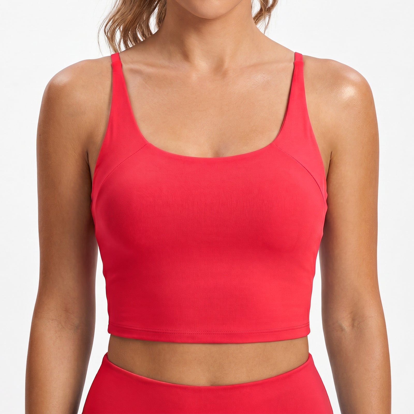 Aoysky Womens Red Twist Back Sports Bra