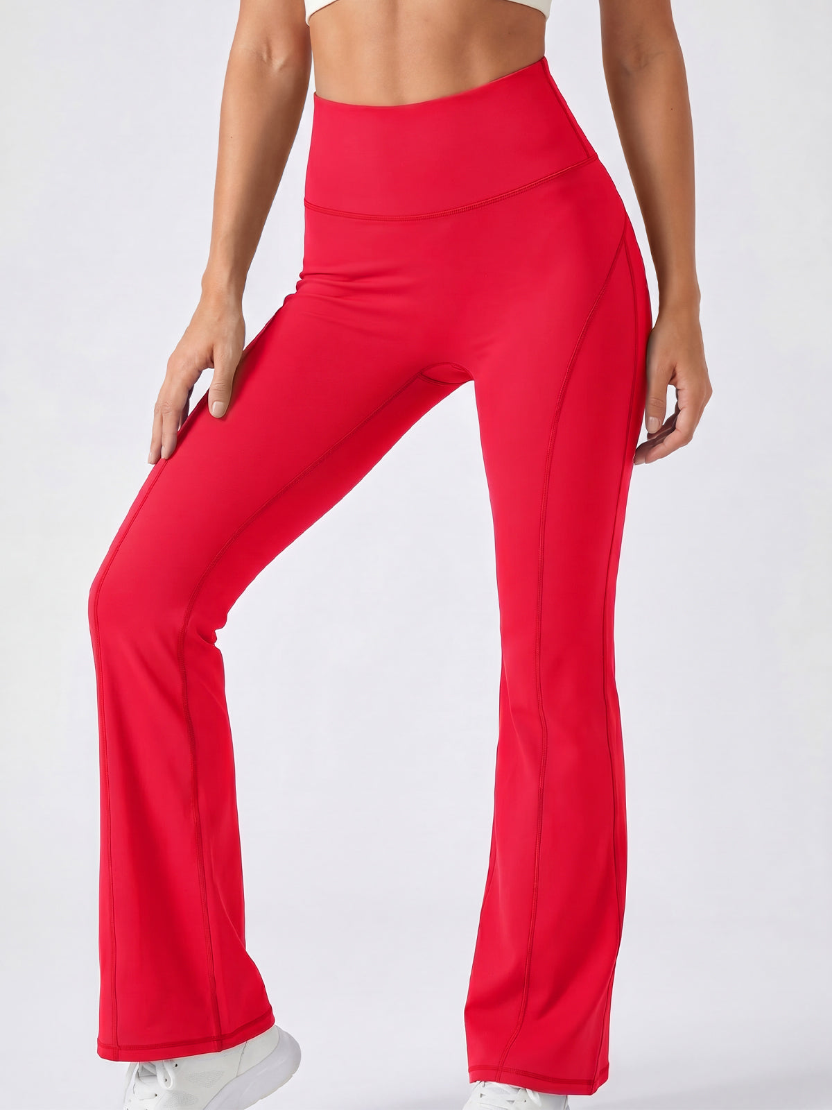 Aoysky Womens Red Flare Yoga Pants