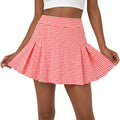 Aoysky Womens Red Plaid Tennis Skort
