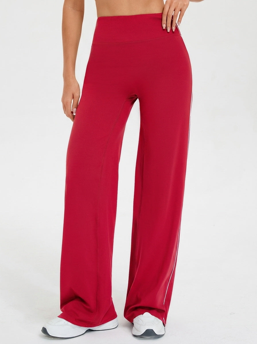 Aoysky Womens Red Wide Leg Yoga Pants