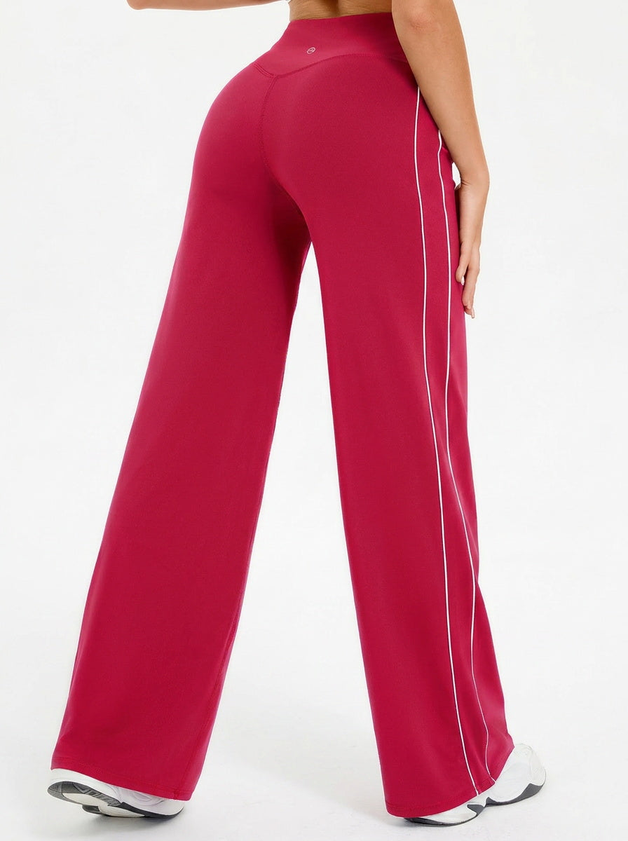 Aoysky Womens Red Wide Leg Yoga Pants