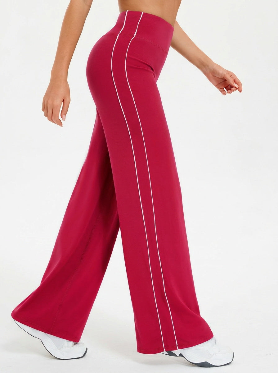 Aoysky Womens Red Wide Leg Yoga Pants