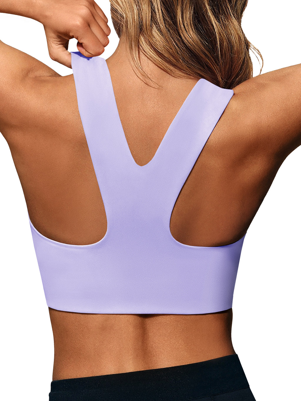 Aoysky Womens Purple Square Neck Sports Bra