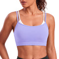 Aoysky Womens Purple Strappy Sports Bra