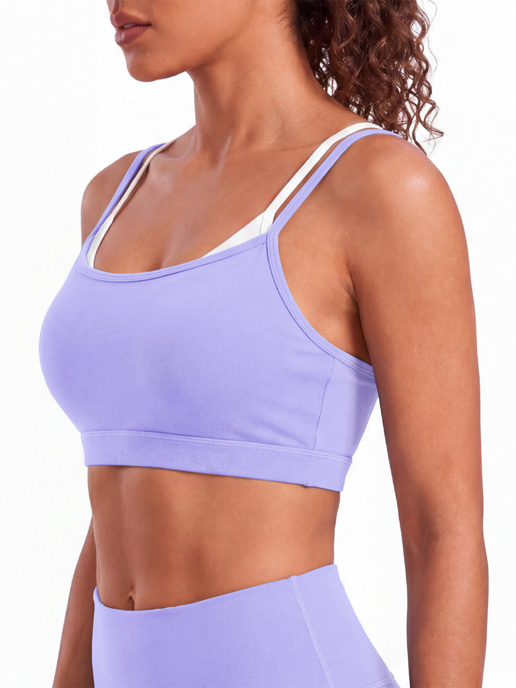 Aoysky Womens Purple Strappy Sports Bra